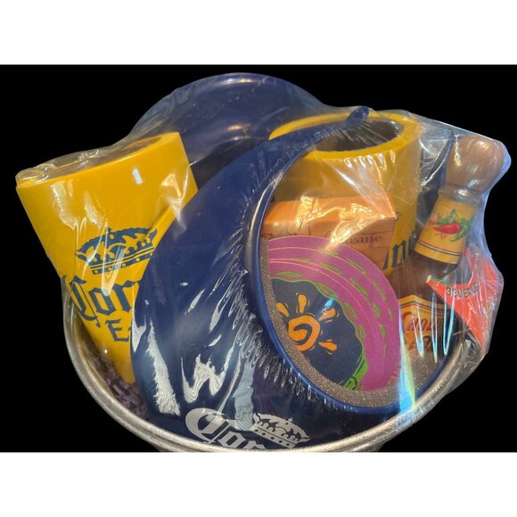 Vtg Corona Extra Galvanized Metal Ice Bucket with Swag Barware Mancave - Picture 4 of 4